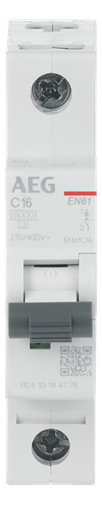 1St. AEG EN61C16 Leitungsschutzschalter ElfaPlus 6kA, C-Charakteristik, 16A, 1P 2CDS251088R0164