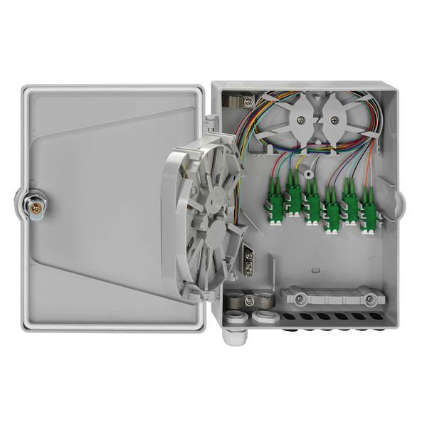 1St. Rutenbeck Hausanschl. APL 6xLC-D OS2 APC box AP abschließb m.6xLC-D-Kuppl.SM/APC 1St. RUTENBECK Spleissbox abschließbar APL 12xLC-D OS2