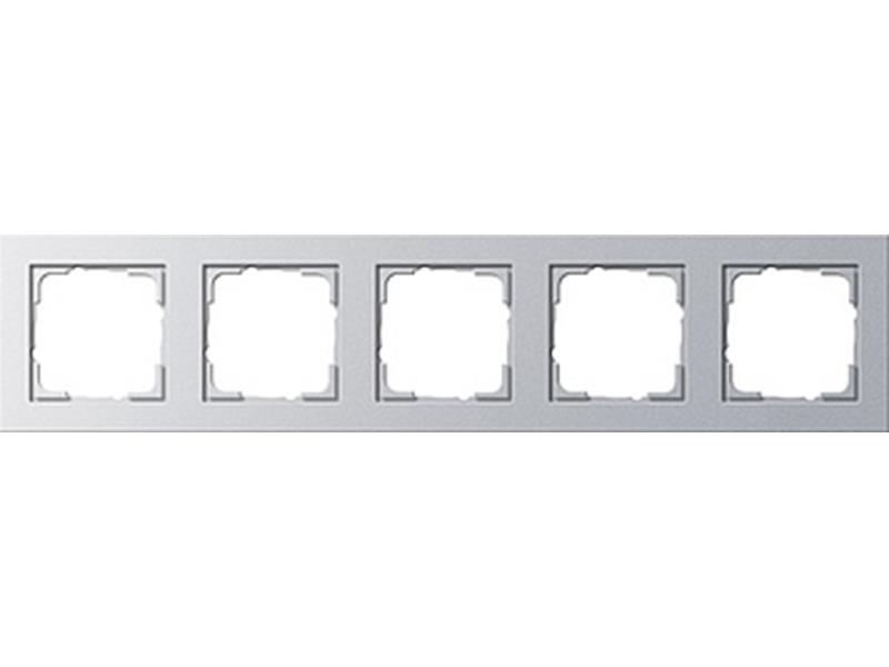1St. Gira 021525 Abdeckrahmen 5fach Gira E2 Farbe Alu...