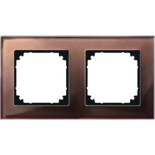 1St. Merten 489215 M-PLAN-Echtglasrahmen, 2fach, MahagoniBraun