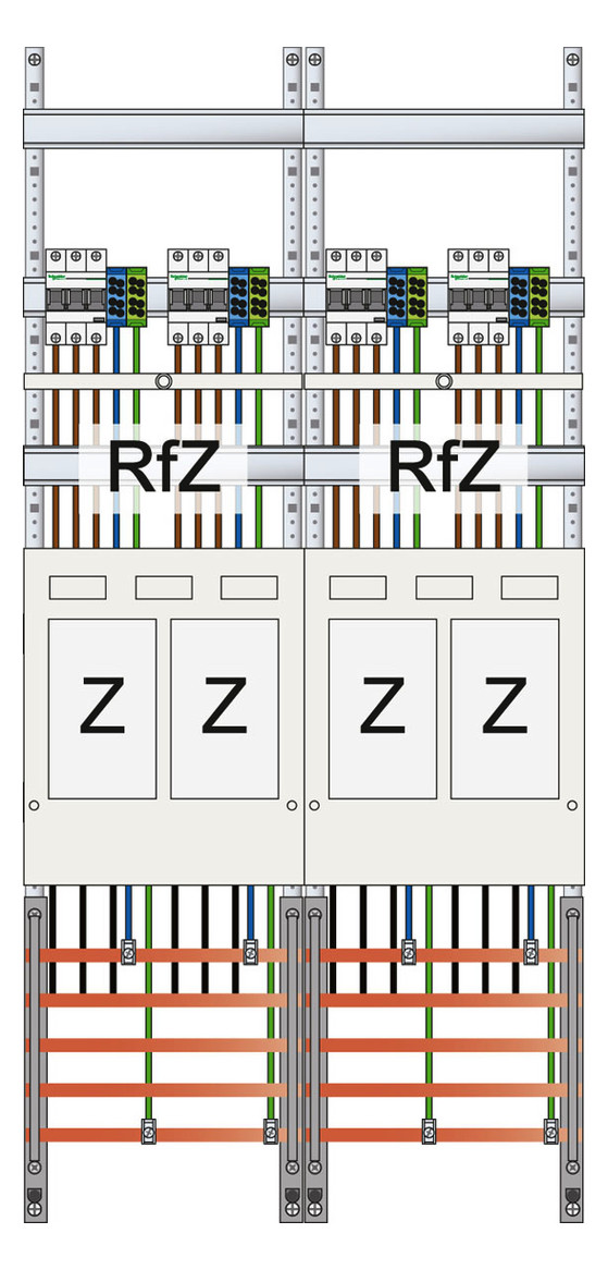 1St. ABN EZ27240 Zaehlerplatz eHZ 4Z mit sperrbarem HS