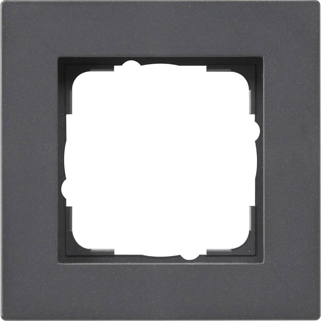 1St. Gira 0211235 Abdeckrahmen 1f flach Gira E2 Anthrazit,