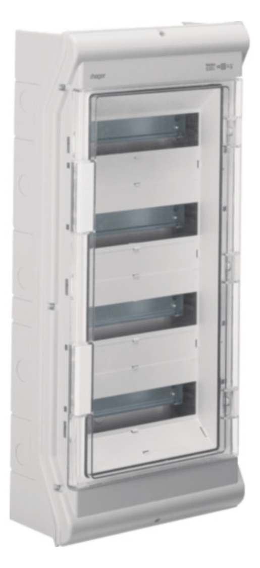 1St. Hager VE412PN Kleinvert., vector, APV, IP65, 48PLE