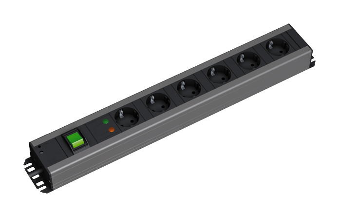 2m Bachmann 300011 Handwerkleiste 6xSchuko UeSS