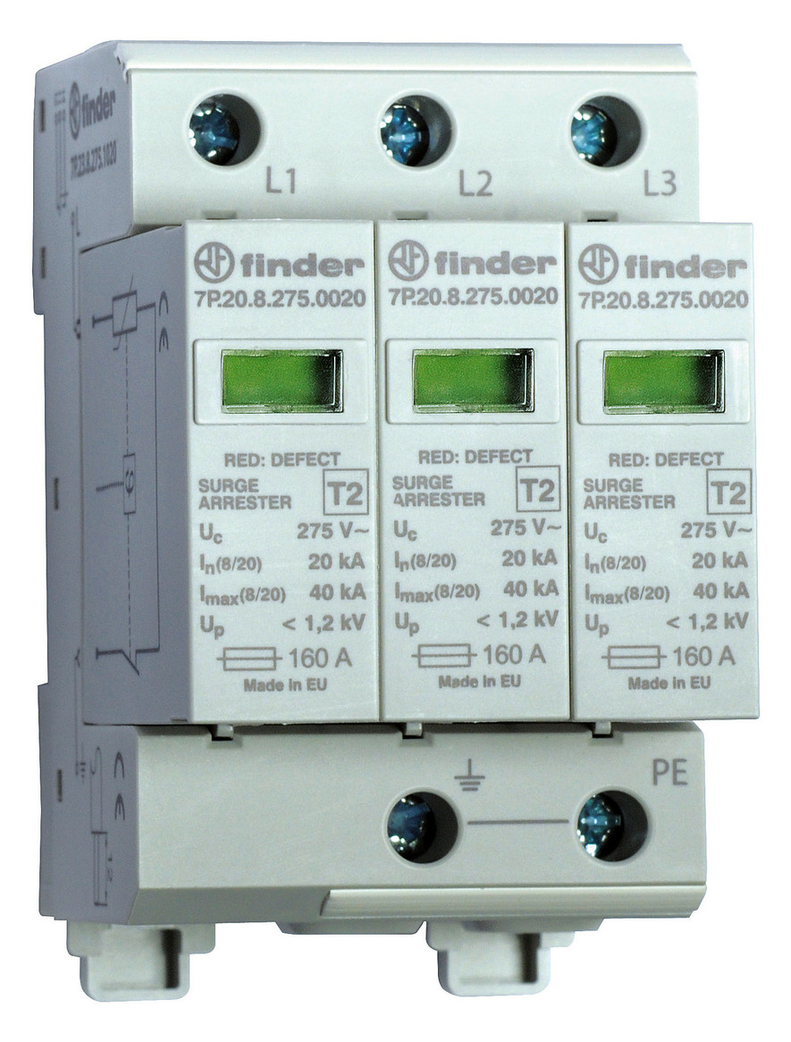 1St. Finder 7P.23.8.275.1020 Überspannungsableiter Typ 2, 3 Varistoren
