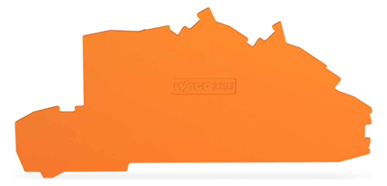 1St. WAGO Abschluss- 2203-7692 u.Zwischenplatte 0,8mm dick orange