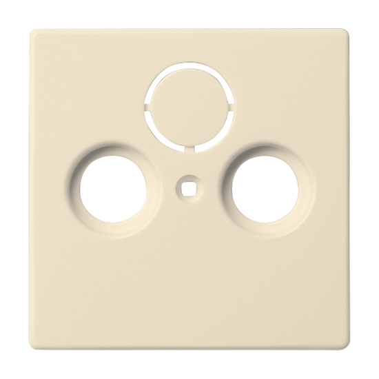 1St. Busch-Jaeger 1743-82 Zentralscheibe, als Abdeckung für handelsübliche Antennensteckdosen Busch-dynasty elfenbeinwei