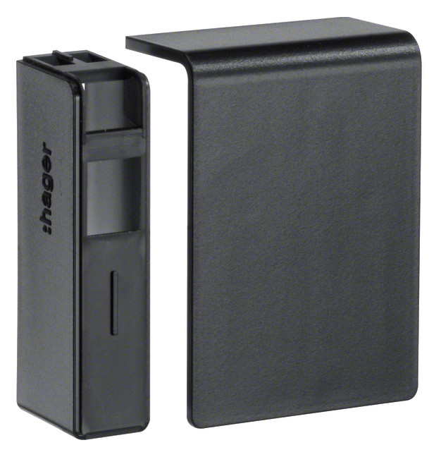 1St. Hager SL2005569011 Endstück zu SL 20x55mm graphitschwarz