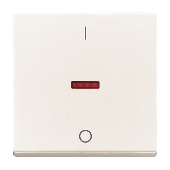 1St. Busch-Jaeger 1788-84 Wippe mit Aufdruck, mit kleiner roter Kalotte carat studioweiß