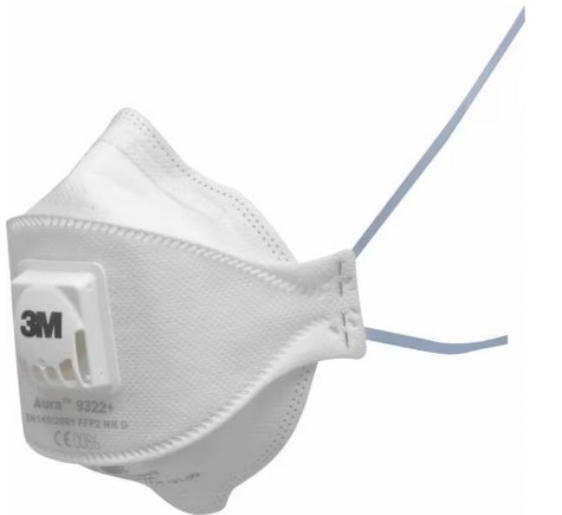 1St. 3M 9322+ 3M(TM) Aura(TM) Atemschutzmaske 9322+, FFP2