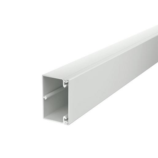 2m OBO Bettermann 6027024 Wand- und Deckenkanal mit Bodenlochung 40x60x2000, PVC, lichtgrau, RAL 7035 WDK40060LGR