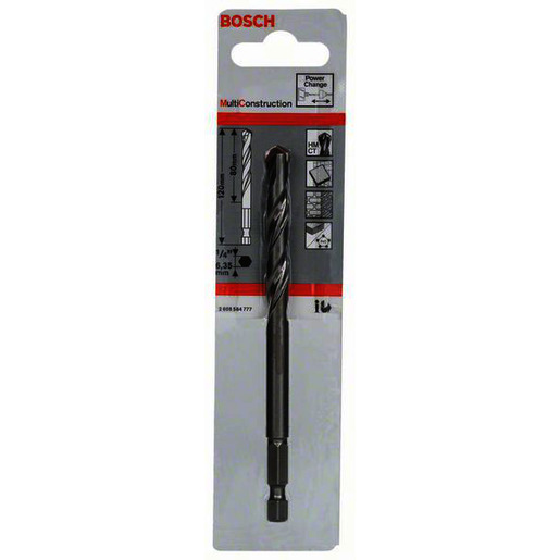 1St. Bosch 2608584777 Carbide-Zentrierbohrer, HM, mit 1/4 Sechskantschaft, 120 mm Zentrierbohrer Hartmetall