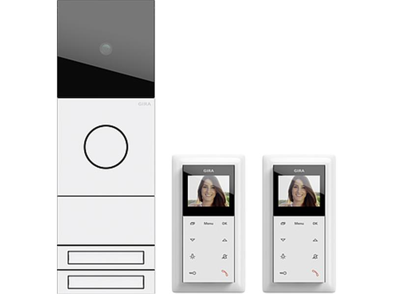 1St. Gira 2417902 ZFH-Paket Video System 106 Verkehrsweiß(lack.)