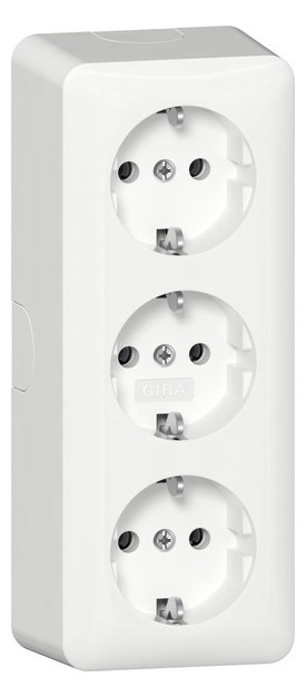 1St. Gira 478913 3f- Steckd. + Montagepl. AP