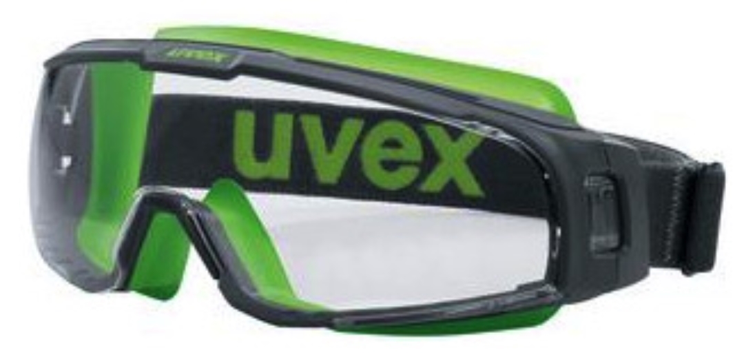 1St. Uvex 9308 9308 u-sonic Brille HC/AF fbl. grau/lime