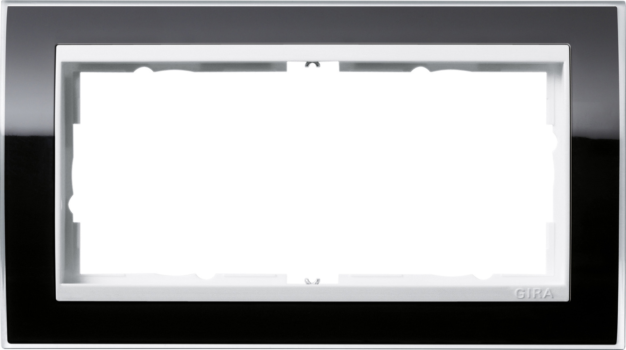 1St. Gira 1002733 Rahmen 2fach o.M. Zwischenr. RW Event Klar Schwarz