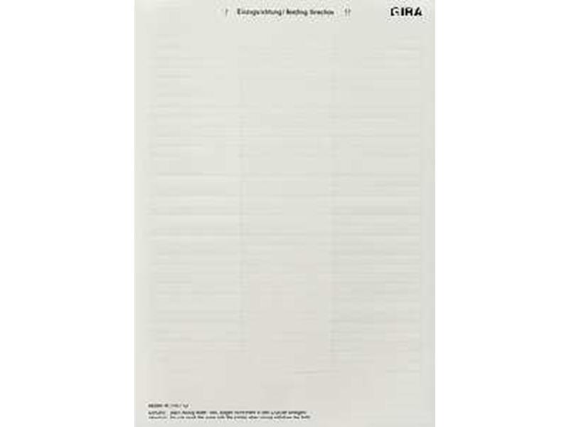 1St. Gira 145700 Beschriftungsbögen 62,8 x 6,8 mm Zubehör