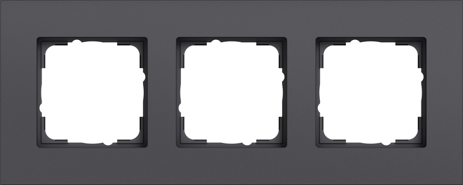 1St. Gira 0213408 Abdeckrahmen 3f Gira Esprit aluminium anthrazit matt