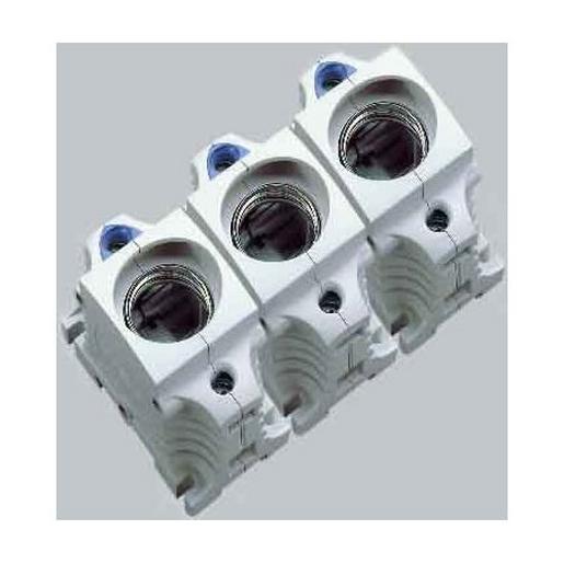 1St. Wöhner 31174 D-Einbau-Sicherungssockel E 27 / 25 A / 3P, für Schraub-Passeinsätze berührungsgeschützt nach DGUV V3