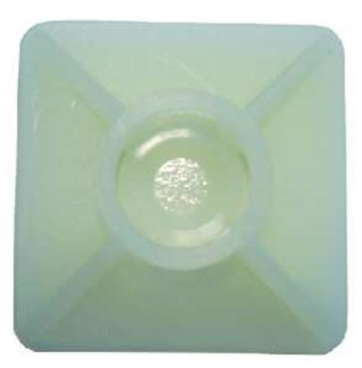 100St. Protec.class PKB-BS 27X27 Befestigungssockel Weiss selbstklebend