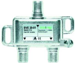 1St. Axing BVE2001 BK-2-fach Verteiler 5-1000 MHz 1St. Axing BVE4001 BK-4-fach Verteiler 5-1000 MHz...