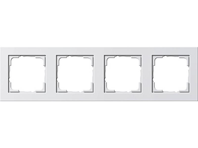 1St. Gira 021429 Abdeckrahmen 4fach Gira E2 Reinweiß glänzend