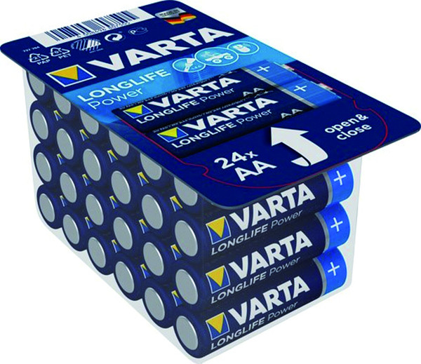 1St. HUECKMAN Longlife Power Big B Batterie AA Varta Longlife Power 24 Stück
