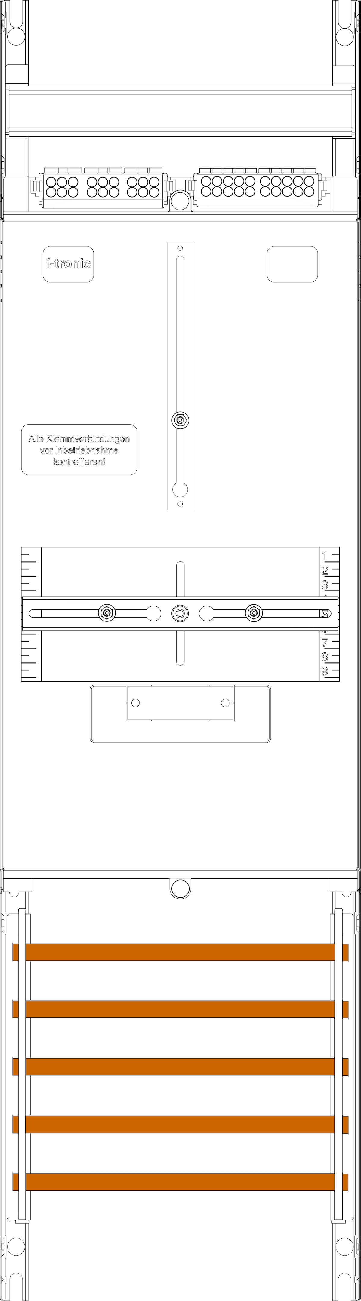 1St. F-Tronic Z14 Zählerfeld Z14, 1-feldrig, H=900mm, 1-3.HZ 7140169