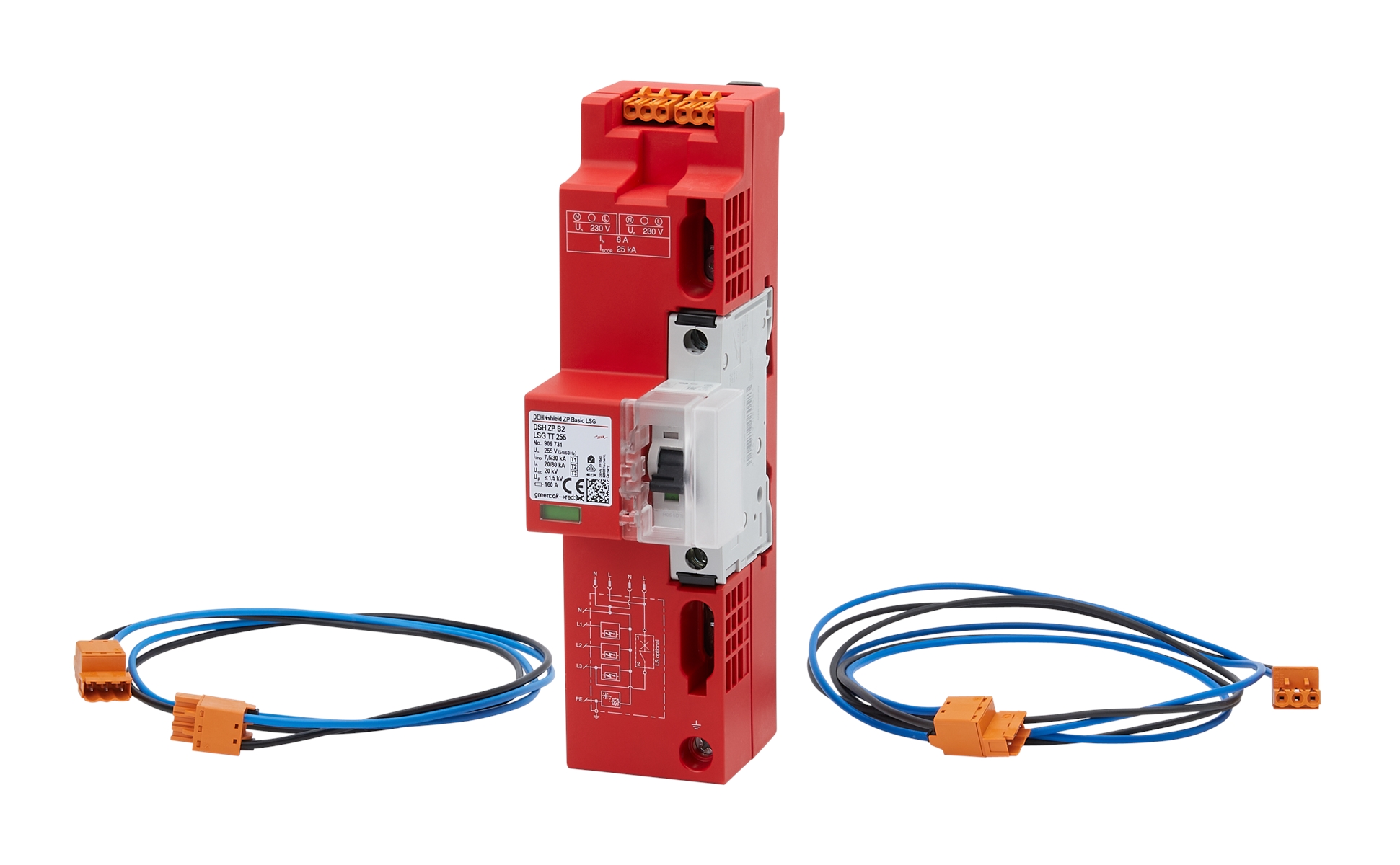 1St. F-Tronic SPVGÜSB6 Spannungsversorgung SPVGÜSB6, ÜSS mit LS-Schalter B6A 1pol., 25kA, Kabel RfZ und APZ 7111007
