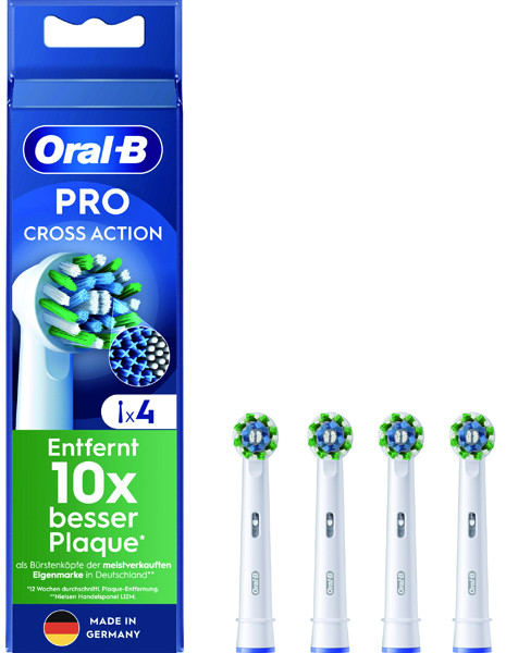 12St. Braun Oral-B 4er Ersatzbürste ws Pro CrossAction 860380