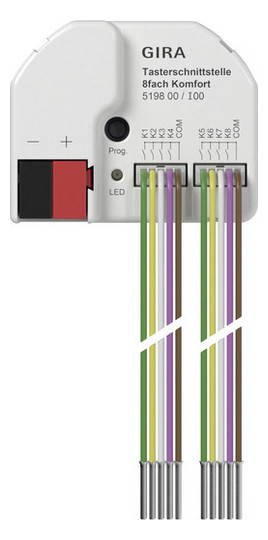 1St. Gira 519800 Tasterschnittst. 8f Komfort KNX Secure