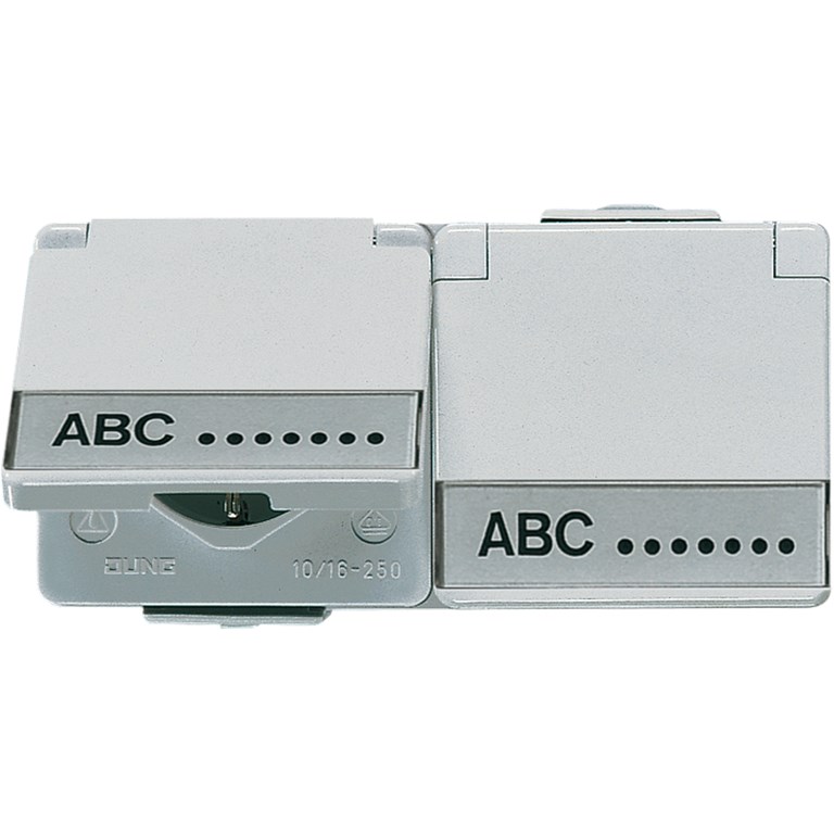 1St. Jung 622NAWW Steckdose 2fach 16 A 250 V 2 Schriftfelder 17 x 72 mm verdrahtet 622 NAWW