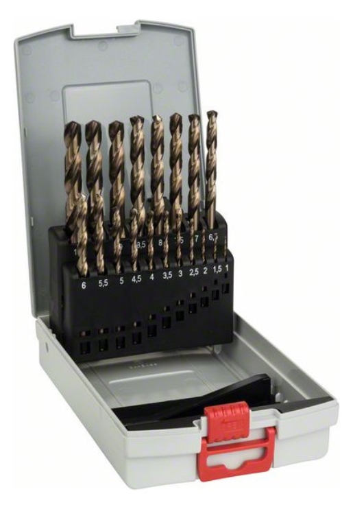 1St. Bosch Metallbohrer-Set HSS-Co 2608587014 ProBox 19tlg DIN 338 1-10mm