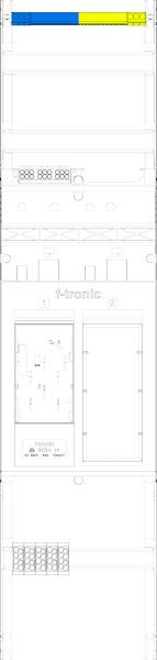 1St. F-Tronic EH6 Zählerfeld EH6, 1-feldrig, H=1050mm, 1-eHZ, 1 Res., 1 Hutsch. im NAR 7141008