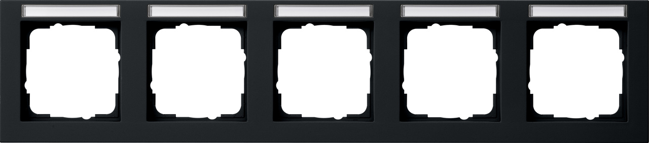 1St. Gira 109509 Abdeckrahmen 5f waager. BSF Gira E2 Schwarz m