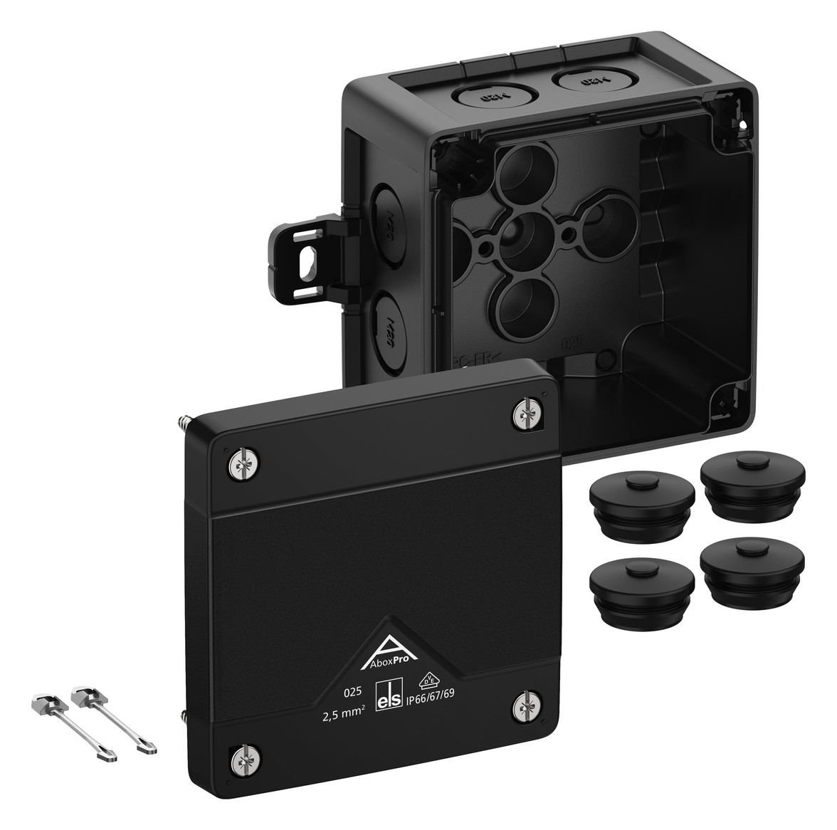 1St. Spelsberg Abox Pro 025 AB-L/sw Abzweigkasten, Schutzart IP66/IP67/IP69
