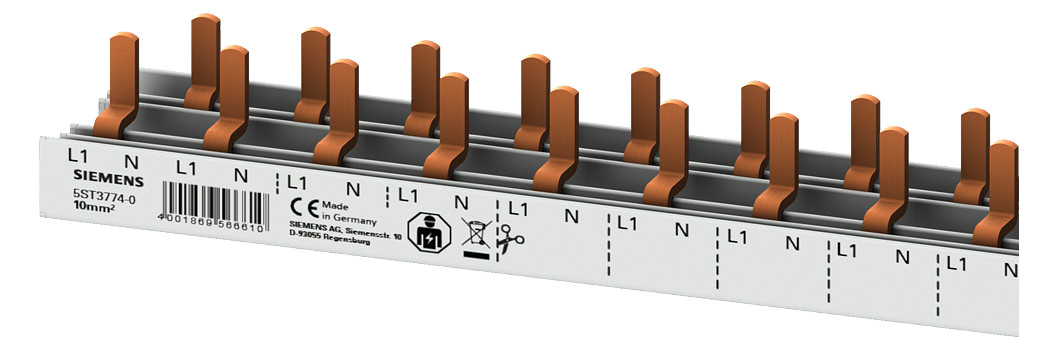 1St. Siemens 5ST3774-0 Stiftsa.schiene kompakt, 10mm2 Anschluss