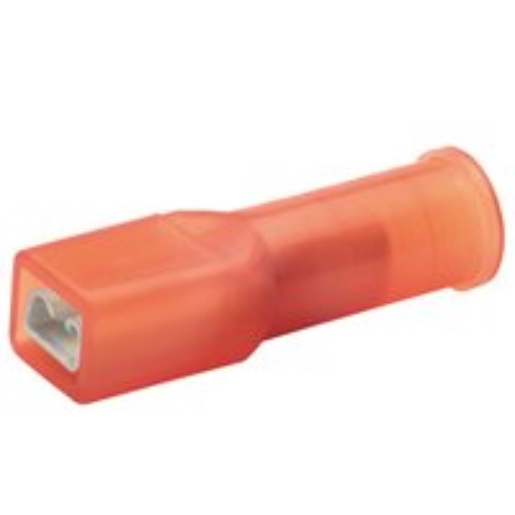 100St. Klauke 8201V Flachsteckhülse, vollisoliert, 0,5qmm-1qmm, 2,8mmx0,5mm, CuZn, galvanisch verzinnt