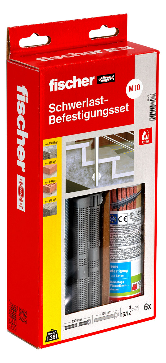 1St. FISCHER SBS Set M10 Schwerlastbef.Set 300 T SBS Set M10