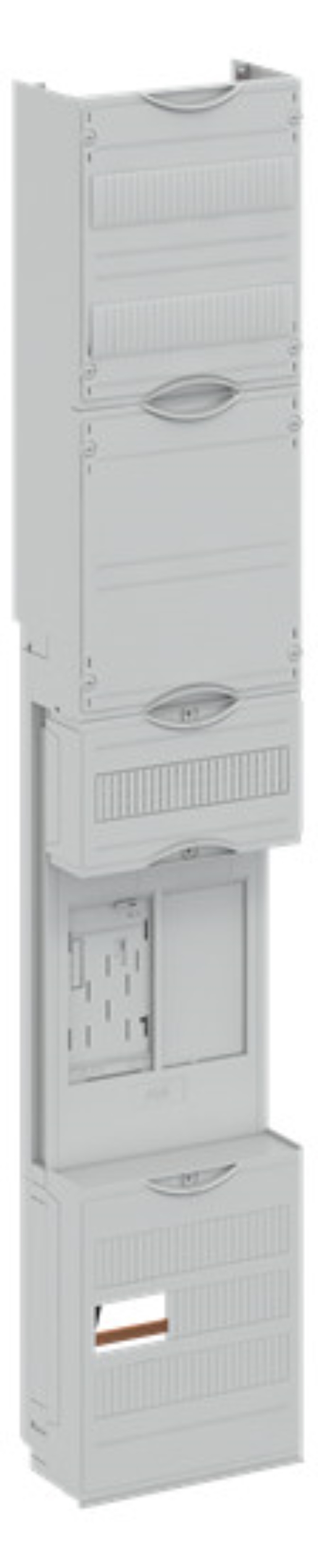 1St. Striebel & John BF19A1XXBY Zählerfeld 9RE 1Z vorverdrahtet mit BKE-I Netzsystem TN-S 5-polig lichtgrau 2CPX054172R9999