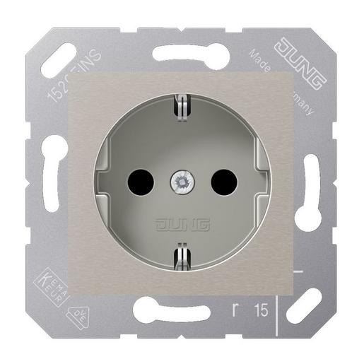1St. Jung CD5120BFPG Schuko-Steckdose 16A  250V 50 x 50 mm bruchsicher für Klappdeckel CD 5120 BF PG