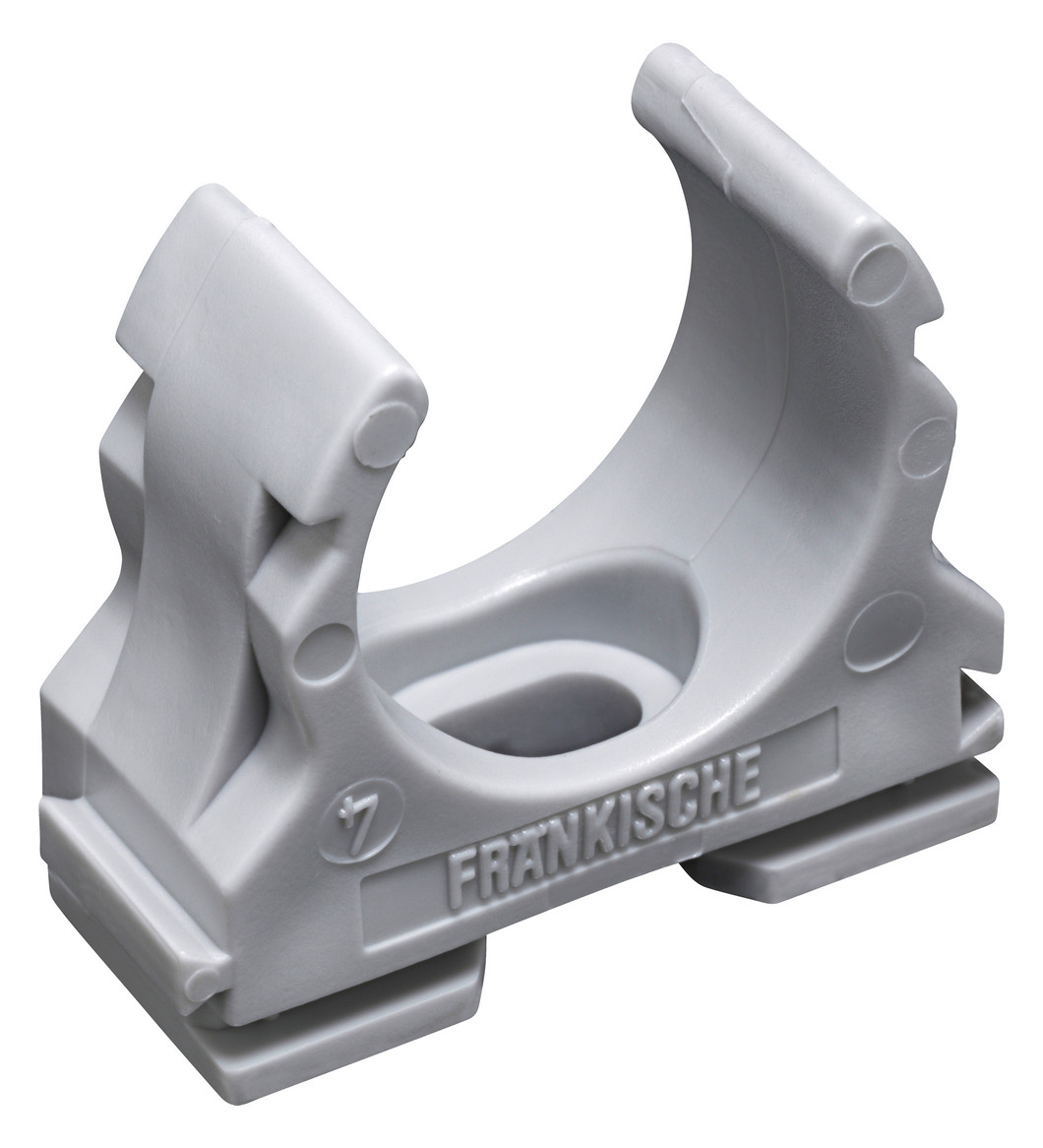 100St. Fränkische clipfix-UV 20 grau Klemmschelle