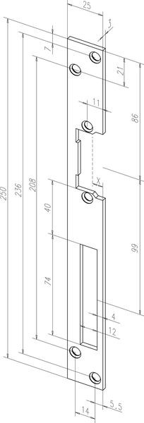 1St. Eff -------01001-01 Flachschließblech 1St. Eff -01001-01 Flachschließblech