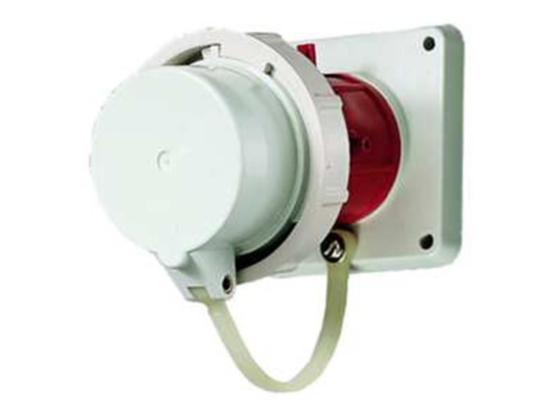 1St. Mennekes 1254 Anbaustecker WD mit Schutzklappe 32A, 5-polig, 6H400V