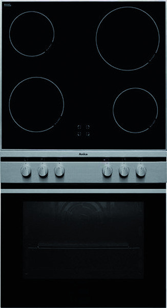 1St. AMICA EHC 12716-2 E Einbauherd-Set im Scandium Design, Edels