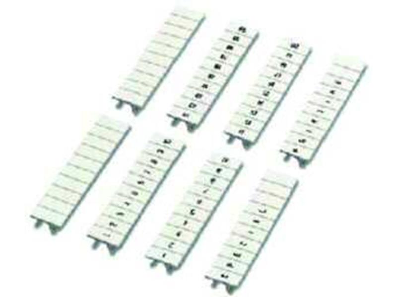 10St. Phoenix ZB 8:UNBEDRUCKT Zackband Streifen Weiss unbeschriftet beschriftbar mit: CMS-P1-PLOTTER PLOTMARK Mon