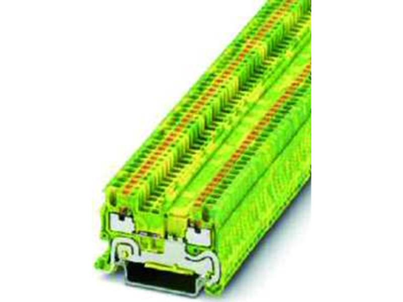 50St. Phoenix PT 1,5/S-PE Schutzleiter-Reihenklemme Push-in-Anschluss Anzahl der Anschlüsse: 2 0,14 mm² - 1,5 mm