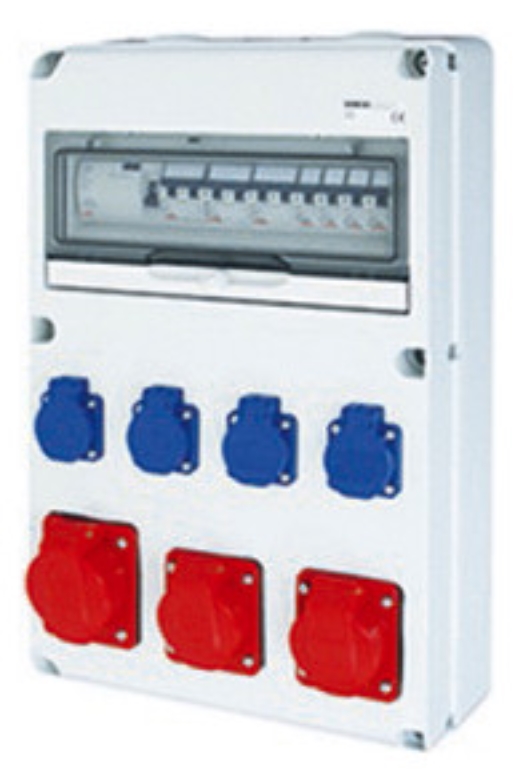 1St. Gewiss Steckdosenkombination DE00320 4XST/230/16/3P IEC400/32/2X16/5P