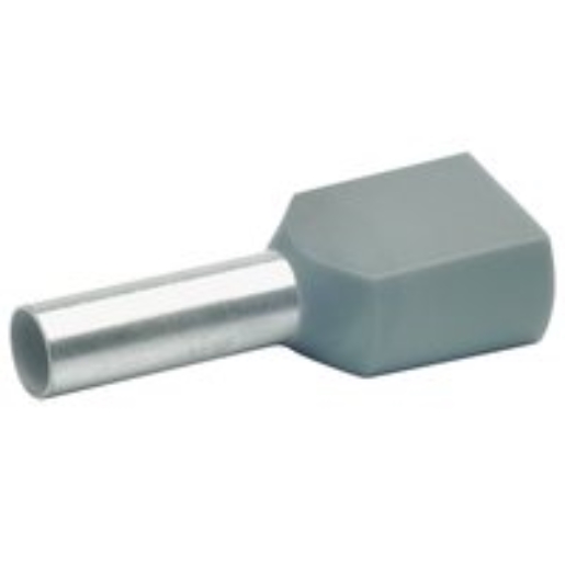 100St. Klauke 87412 Aderendhülsen für 2 Leitungen, isoliert, 2x 4qmm, 12mm lang, Cu, galvanisch verzinnt