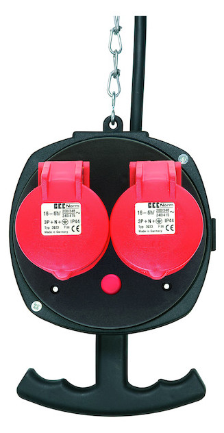 1St. Protec.class PHV3S2C Hängeverteiler 3x Schuko 2x CEE 16A IP4